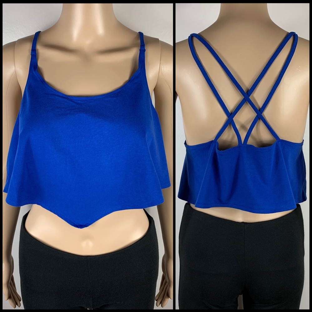VICTORIA’S SECRET Medium Blue Coverup Crop Top